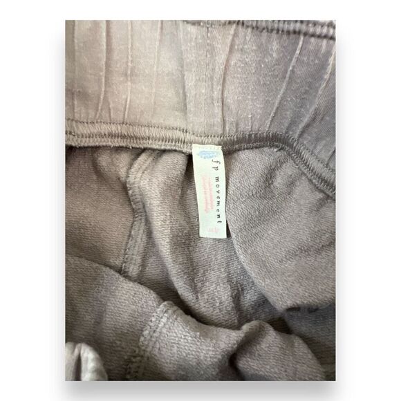 Free People Movement Ruffle Distressed Gray Joggers Size Extra Small - Picture 6 of 6